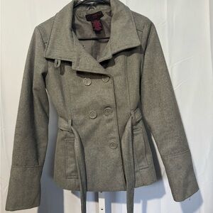 Women's Gray Double-Breasted Jacket Size S